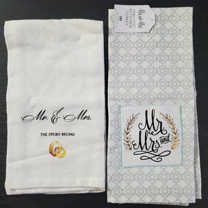Two Mr. and Mrs. Kitchen Towels